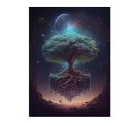 52x38cm/1000pcs Puzzles pour Adolescents Galactic Tree of Life Puzzles pour Adultes - Jeu De Réflexion - Décoration Intérieure - Difficile Et Stimulant 52x38cm/1000pcs