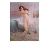 52x38cm/1000pcs Puzzles pour Adolescents Girl Wades in The Ocean Puzzle pour Adultes - Jeu De Réflexion - Anti-Stress - Stimule Le Cerveau