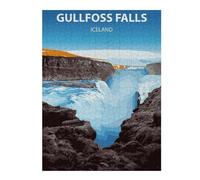 52x38cm/1000pcs Puzzles pour Adolescents Gullfoss Falls Iceland Art Casse-têtes pour Adolescents - Jeu De Réflexion - Cadeau d'anniversaire - Activités Amusantes À La Maison 52x38cm/1000pcs