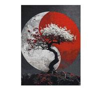 52x38cm/1000pcs Puzzles pour Adolescents Harmony in Sakura Bloom Casse-têtes pour Adolescents - Jeu De Réflexion - Cadeau d'anniversaire - Activités Amusantes À La Maison 52x38cm/1000pcs