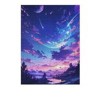52x38cm/1000pcs Puzzles pour Adolescents Heavenly Horizon Sunset Puzzles Jeux Amusants Découpe De Précision Cadeaux Uniques pour Anniversaire Et Noël 52x38cm/1000pcs