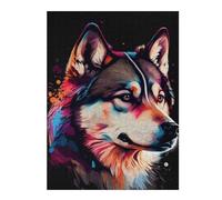 52x38cm/1000pcs Puzzles pour Adolescents Husky Colorful Puzzles pour Adultes : Analyse Et Logique du Jeu Pratique pour Anniversaire, Noël 52x38cm/1000pcs