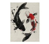 52x38cm/1000pcs Puzzles pour Adolescents Koi Fish Couple Balance Puzzle Anti-Stress - Décoration Idéale pour Un Anniversaire Ou Noël 52x38cm/1000pcs