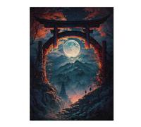 52x38cm/1000pcs Puzzles pour Adolescents Moonlight and Orange Gate Puzzle Anti-Stress - Décoration Idéale pour Un Anniversaire Ou Noël 52x38cm/1000pcs