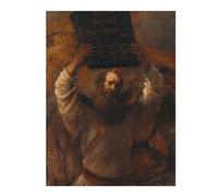 52x38cm/1000pcs Puzzles pour Adolescents Moses and The Commandments Puzzles pour Adultes Jeux Amusants Une Œuvre d'art Cadeaux De Noël Et d'anniversaire 52x38cm/1000pcs