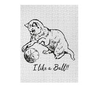 52x38cm/1000pcs Puzzles pour Adolescents My Cat Like A Ball Puzzles pour Adultes : Analyse Et Logique du Jeu Pratique pour Anniversaire, Noël 52x38cm/1000pcs