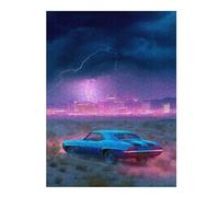 52x38cm/1000pcs Puzzles pour Adolescents Neon Desert Storm Car Jeu De Puzzle Et De Réflexion, Cadeaux pour Femmes, À Offrir À Toute La Famille 52x38cm/1000pcs