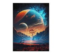 52x38cm/1000pcs Puzzles pour Adolescents New Earth Universe Cosmos Puzzle Anti-Stress - Décoration Idéale pour Un Anniversaire Ou Noël 52x38cm/1000pcs
