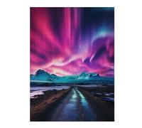 52x38cm/1000pcs Puzzles pour Adolescents Northern Light on Mountain Puzzle Anti-Stress - Décoration Idéale pour Un Anniversaire Ou Noël 52x38cm/1000pcs