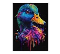 52x38cm/1000pcs Puzzles pour Adolescents Pop Art Rainbow Duck Puzzle Mural, Jouet, Décoration, Défi Difficile, Cadeau Anti-Stress 52x38cm/1000pcs
