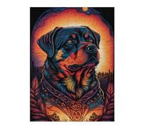 52x38cm/1000pcs Puzzles pour Adolescents Rottweiler Style 7 Puzzles pour Adultes Jeux De Détente Cadeau d'anniversaire Cadeaux Uniques pour Un Anniversaire Et Noël 52x38cm/1000pcs