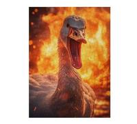 52x38cm/1000pcs Puzzles pour Adolescents Savage Angry Goose Fire Puzzle pour Adultes, Jeu De Réflexion, Cadeau pour Femmes, Défi Éducatif 52x38cm/1000pcs