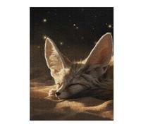 52x38cm/1000pcs Puzzles pour Adolescents Sleeping Fennec Fox in The Desert Puzzle pour Adultes - Jeu Familial - Niveau De Difficulté Élevé - Cadeaux De Noël Et d'anniversaire 52x38cm/1000pcs