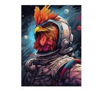52x38cm/1000pcs Puzzles pour Adolescents Space Chicken Explorer-2 Puzzles pour Adultes, Jouets À Monter Soi-même, Décoration Parfaite, Cadeaux d'anniversaire Uniques 52x38cm/1000pcs