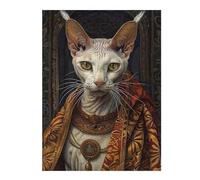 52x38cm/1000pcs Puzzles pour Adolescents Sphynx Cat Puzzles pour Adultes - Jeu De Réflexion - Décoration Intérieure - Difficile Et Stimulant 52x38cm/1000pcs