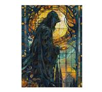 52x38cm/1000pcs Puzzles pour Adolescents Stained Glass Mage Puzzles Jeux Amusants Découpe De Précision Cadeaux Uniques pour Anniversaire Et Noël 52x38cm/1000pcs