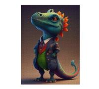 52x38cm/1000pcs Puzzles pour Adolescents Stylish Dinosaur in Suit Puzzle Anti-Stress - Décoration Idéale pour Un Anniversaire Ou Noël 52x38cm/1000pcs