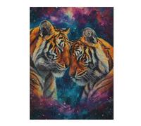 52x38cm/1000pcs Puzzles pour Adolescents Two Tigers in Love Puzzles pour Adultes Jeux Amusants Une Œuvre d'art Cadeaux De Noël Et d'anniversaire 52x38cm/1000pcs
