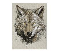 52x38cm/1000pcs Puzzles pour Adolescents Vintage Paint Wolf Puzzles pour Adultes : Analyse Et Logique du Jeu Pratique pour Anniversaire, Noël 52x38cm/1000pcs
