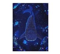 52x38cm/1000pcs Puzzles pour Adolescents Whale Shark in Starry Deep Ocean Puzzles pour Adultes - Jeu Manuel - Assemblage De Motifs - Cadeaux d'anniversaire Uniques 52x38cm/1000pcs