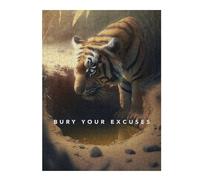 52x38cm/1000pcs Puzzles pour Adolescents Wild Ambition Bury Your Excuses Casse-têtes pour Adolescents - Jeu De Réflexion - Cadeau d'anniversaire - Activités Amusantes À La Maison 52x38cm/1000pcs