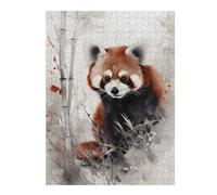 52x38cm/1000pcs Puzzles pour Adolescents Wild Red Panda Ink Wash Puzzles pour Adultes - Jeu De Réflexion - Décoration Intérieure - Difficile Et Stimulant 52x38cm/1000pcs