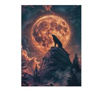 52x38cm/1000pcs Puzzles pour Adolescents Wolfs Lunar Serenade Puzzle Anti-Stress - Décoration Idéale pour Un Anniversaire Ou Noël 52x38cm/1000pcs