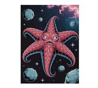 52x38cm/1000pcs Puzzles pour Adultes Angry Starfish Monster in Space Puzzles pour Adolescents Jouets À Faire Soi-même Découpe De Précision Interaction Parent-Enfant 52x38cm/1000pcs