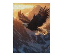 52x38cm/1000pcs Puzzles pour Adultes Bald Eagle Sunset Casse-têtes pour Adultes, Jeu De Réflexion, Découpe De Précision, Difficile Et Stimulant 52x38cm/1000pcs