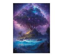 52x38cm/1000pcs Puzzles pour Adultes Big Tree on The Island Puzzles pour Adolescents Jeu Familial Course De Vitesse Manuelle Cadeaux Uniques pour Anniversaire Et Noël 52x38cm/1000pcs