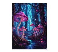 52x38cm/1000pcs Puzzles pour Adultes - Cadeaux Magic Mushroom Forest Puzzle pour Adultes - Jeu Manuel - Décoration Murale - Cadeaux pour Amis Et Famille 52x38cm/1000pcs