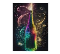52x38cm/1000pcs Puzzles pour Adultes Champagne Puzzles pour Adolescents Jeu Familial Course De Vitesse Manuelle Cadeaux Uniques pour Anniversaire Et Noël 52x38cm/1000pcs
