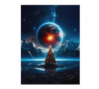52x38cm/1000pcs Puzzles pour Adultes Christmas Tree Puzzles pour Adultes À Monter Soi-même - Jouets De Précision - Cadeaux Uniques pour Un Anniversaire Ou Noël 52x38cm/1000pcs
