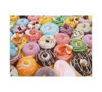 52x38cm/1000pcs Puzzles pour Adultes Colorful Donuts Delightful Display Puzzles pour Adolescents Jeux Relaxants Anti-Stress Difficiles Et Stimulants 52x38cm/1000pcs