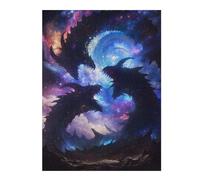 52x38cm/1000pcs Puzzles pour Adultes Cosmic Dragons Puzzles pour Adolescents Jouets À Faire Soi-même Découpe De Précision Interaction Parent-Enfant 52x38cm/1000pcs