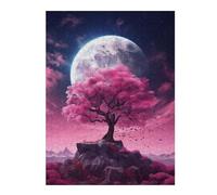 52x38cm/1000pcs Puzzles pour Adultes Cosmic Sakura Tree Puzzle pour Adultes - Jeu De Réflexion - Défi Difficile Et Stimulant 52x38cm/1000pcs