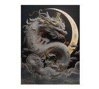 52x38cm/1000pcs Puzzles pour Adultes Dragon Moon Myth -1 Puzzle pour Adultes - Jeu Manuel - Idée De Jeu Éducatif pour Se Divertir À La Maison 52x38cm/1000pcs