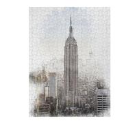52x38cm/1000pcs Puzzles pour Adultes Empire State Building Jeux De Puzzle Relaxants Analyse Et Logique Cadeaux Uniques pour Un Anniversaire Et Noël 52x38cm/1000pcs