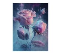52x38cm/1000pcs Puzzles pour Adultes Enchanted Rose Fantasy -1 Puzzles pour Adolescents Jeux Relaxants Anti-Stress Interaction Parent-Enfant 52x38cm/1000pcs