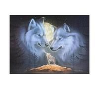 52x38cm/1000pcs Puzzles pour Adultes Full Moon Wolf Gathering Puzzle pour Adultes, Jouet, Décoration Murale, Analyse Et Logique, Activités Ludiques À La Maison 52x38cm/1000pcs