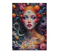 52x38cm/1000pcs Puzzles pour Adultes Galactic Floral Dream Puzzles pour Adolescents Jeux Relaxants Décoration Murale Cadeaux Uniques pour Anniversaire Et Noël 52x38cm/1000pcs
