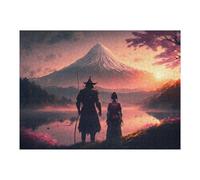 52x38cm/1000pcs Puzzles pour Adultes Geisha Samurai Mount Fuji Jeu De Réflexion Puzzle, Passe-Temps Idéal pour Les Vacances À La Maison, Cadeaux d'anniversaire Et De Noël Uniques 52x38cm/1000pcs