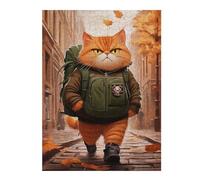 52x38cm/1000pcs Puzzles pour Adultes Grumpy Cat Backpack Puzzles pour Adolescents Jeux Relaxants Décoration Murale Cadeaux Uniques pour Anniversaire Et Noël 52x38cm/1000pcs