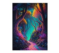 52x38cm/1000pcs Puzzles pour Adultes Magic Forest Puzzles pour Adolescents Jeu Familial Course De Vitesse Manuelle Cadeaux Uniques pour Anniversaire Et Noël 52x38cm/1000pcs