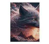 52x38cm/1000pcs Puzzles pour Adultes Magical Fox in Stormy Sky Jeu De Réflexion Puzzle, Passe-Temps Idéal pour Les Vacances À La Maison, Cadeaux d'anniversaire Et De Noël Uniques 52x38cm/1000pcs