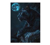 52x38cm/1000pcs Puzzles pour Adultes Moonlight Mystical Panther Jeux De Puzzle Relaxants Analyse Et Logique Cadeaux Uniques pour Un Anniversaire Et Noël 52x38cm/1000pcs