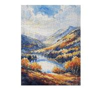 52x38cm/1000pcs Puzzles pour Adultes Mountain Autumn Glory Jeux De Puzzle Relaxants Analyse Et Logique Cadeaux Uniques pour Un Anniversaire Et Noël 52x38cm/1000pcs