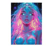 52x38cm/1000pcs Puzzles pour Adultes Neon Princess Puzzles pour Adultes Jeu De Réflexion Course De Vitesse Manuelle Défi Éducatif 52x38cm/1000pcs