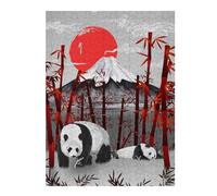 52x38cm/1000pcs Puzzles pour Adultes Panda on Vacation Puzzles pour Adultes À Monter Soi-même - Jouets De Précision - Cadeaux Uniques pour Un Anniversaire Ou Noël 52x38cm/1000pcs