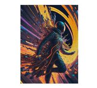 52x38cm/1000pcs Puzzles pour Adultes Quantum Leap The Astronaut's Odyssey -1 Jeux De Puzzle Relaxants Course De Vitesse Manuelle Cadeaux Uniques pour Anniversaire Et Noël 52x38cm/1000pcs